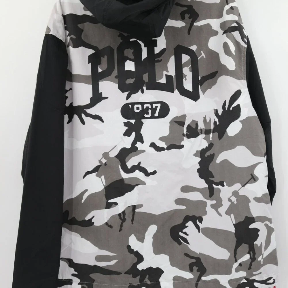 Polo Ralph Lauren Water-Repellent Camo Pullover Windbreaker Jacket